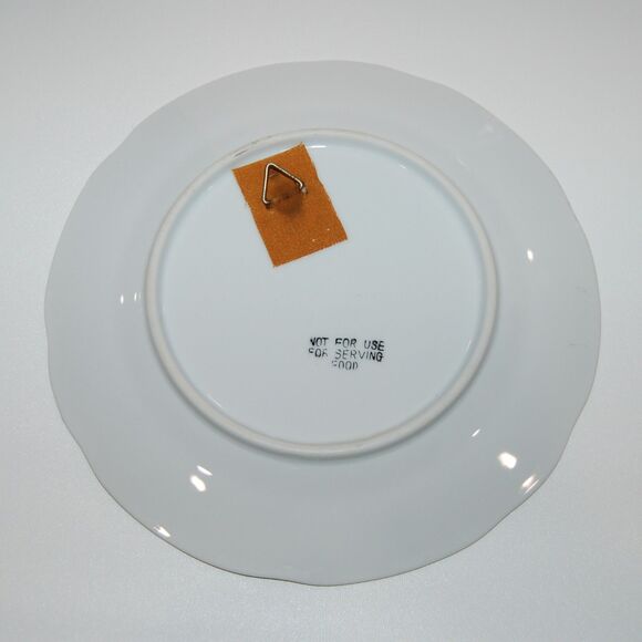 VINTAGE FLORIDA SOUVENIR KITSCHY PLATE ORANGES BLOSSOMS 7.5” GOLD EDGING - Picture 3 of 3